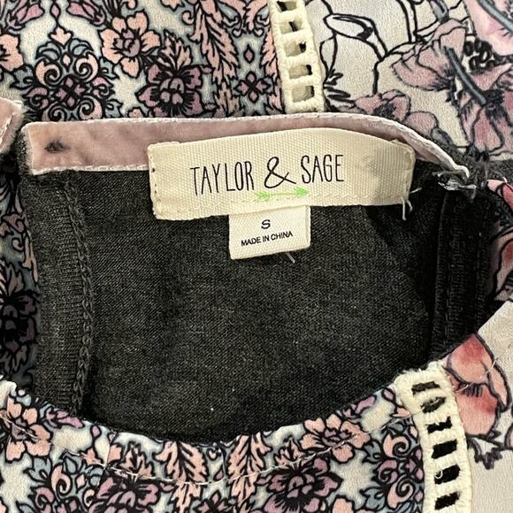 Taylor & Sage Floral and Lace Swing Halter Tank Top Size Small EUC - Picture 9 of 10